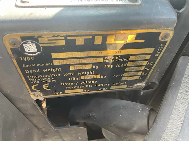 1998 still r70-70 vorkheftruck - afbeelding 9 van  11