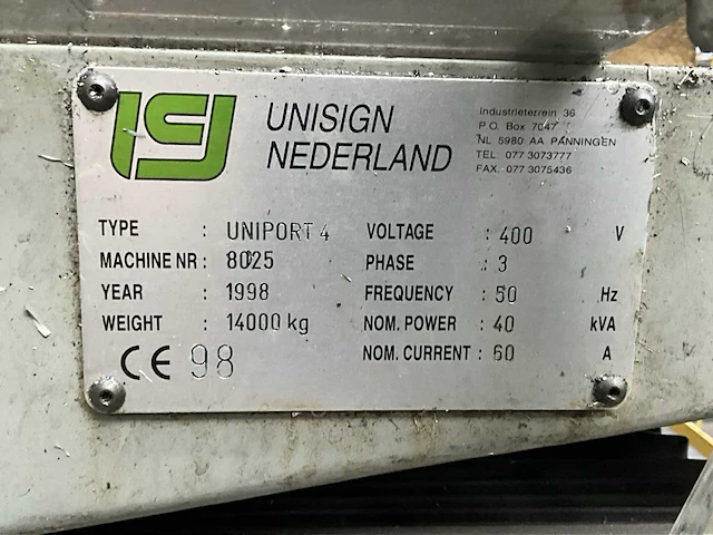1998 unisign uniport 4 freesmachine - afbeelding 11 van  19