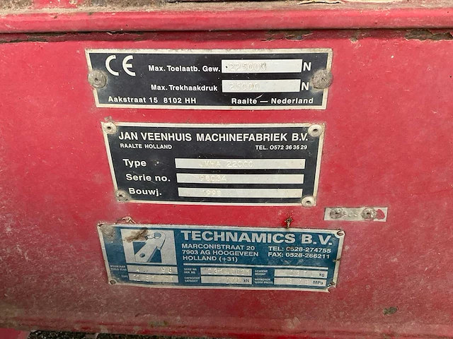 1998 veenhuis jvha 22000 haakarm carrier - afbeelding 15 van  40