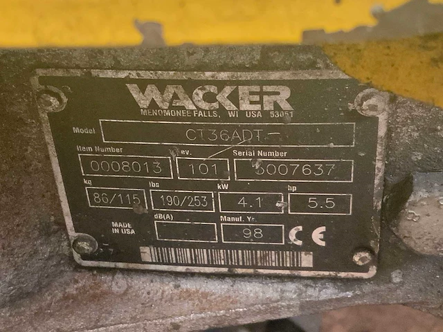 1998 wacker ct36adt betonvlinder 90cm - afbeelding 11 van  19