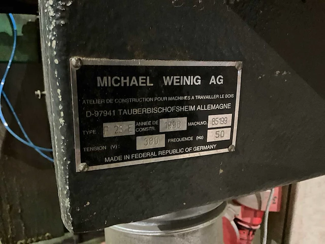 1998 weinig profimat 23e vierzijdige profileer- en schaafmachine - afbeelding 16 van  19