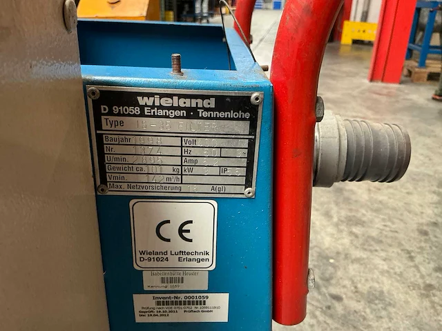 1998 wieland is-35 filter industriële stofzuiger - afbeelding 8 van  8
