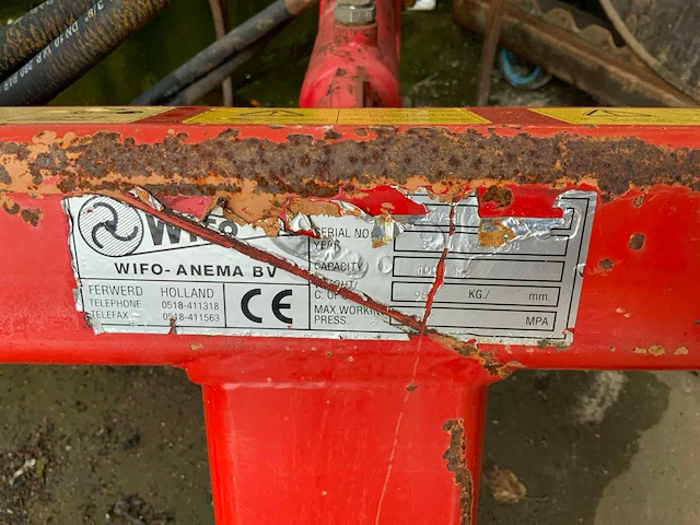 1998 wifo hm 240-1000 hefmast met balenklem - afbeelding 7 van  7