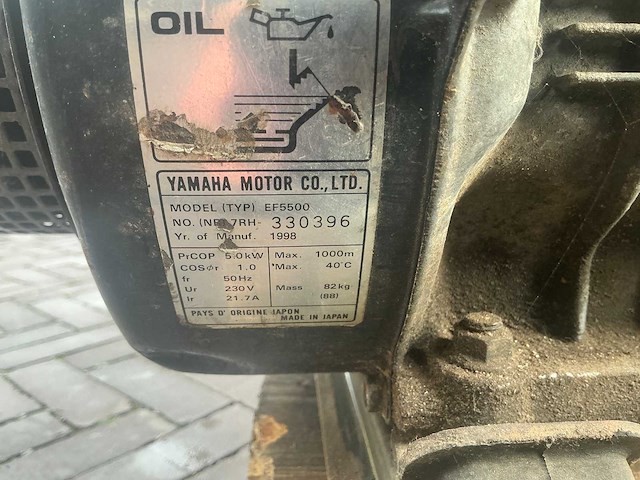 1998 yamaha ef5500e aggregaat - afbeelding 2 van  10