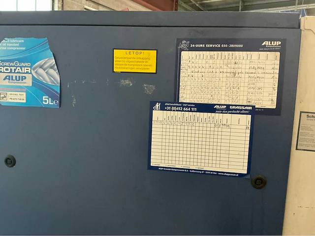 1999 alup 302703 schroefcompressor met luchtvat en ontvochtiger - afbeelding 2 van  18