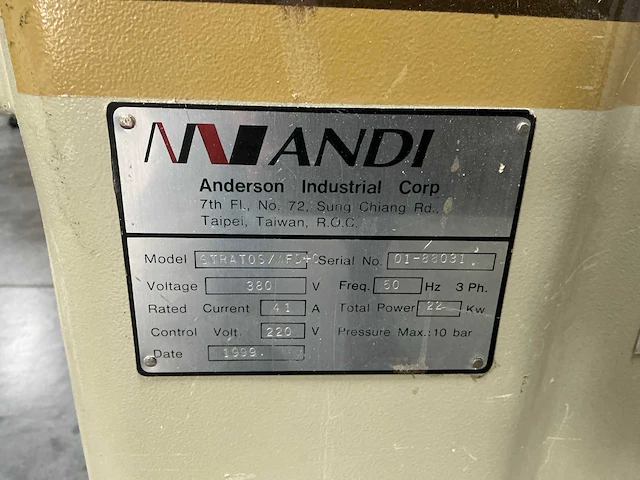 1999 anderson industrial corp stratos fd-c cnc freesmachine incl gereedschappen! - afbeelding 55 van  59