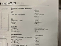 1999 bridgeport vmc 600-22 cnc bewerkingscentrum - afbeelding 9 van  19