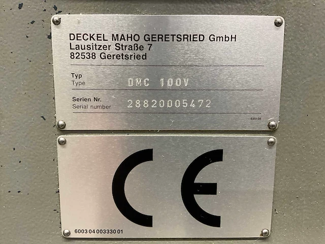 1999 deckel dmc 100v hi-dyn cnc freesmachine - afbeelding 16 van  44