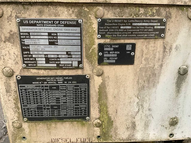 1999 fermont mep-803a stroomgenerator - afbeelding 9 van  16