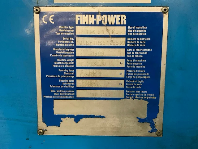 1999 finn-power shear genius pons- en knipstraat - afbeelding 24 van  62