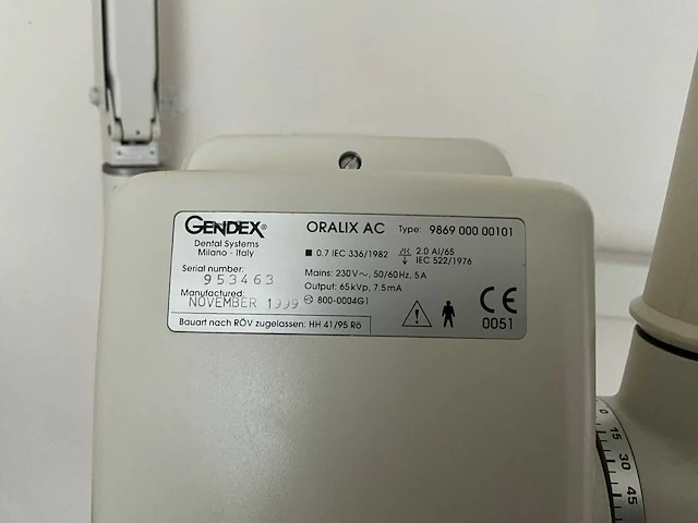 1999 gendex 986900000101 röntgenapparaat - afbeelding 7 van  7