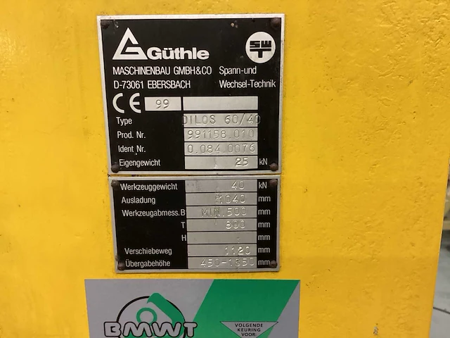 1999 guthle dilos 60/40 werktuigwisselaar - afbeelding 11 van  11