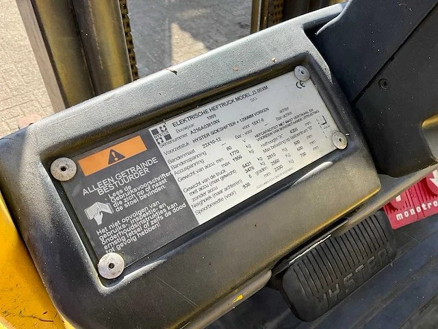 1999 hyster j3.00 xm vorkheftruck - afbeelding 14 van  18