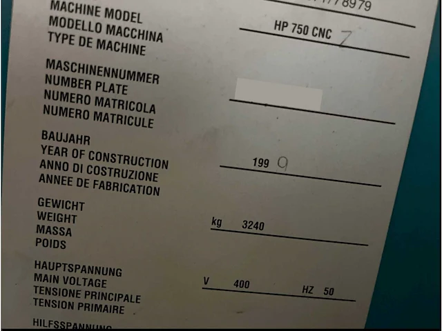 1999 indumasch hp 750 cnc/z ponsmachine - afbeelding 20 van  23