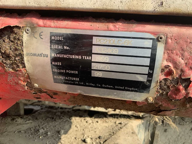 1999 komatsu pc210lc-6k rupsgraafmachine - afbeelding 81 van  81