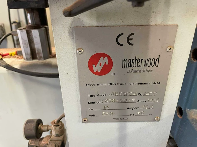 1999 masterwood tek2004f cnc houtfrees - afbeelding 5 van  9