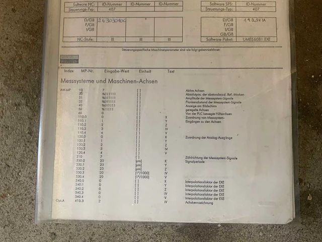 1999 mikron ume 560 tnc407/415 cnc freesbank - afbeelding 10 van  19