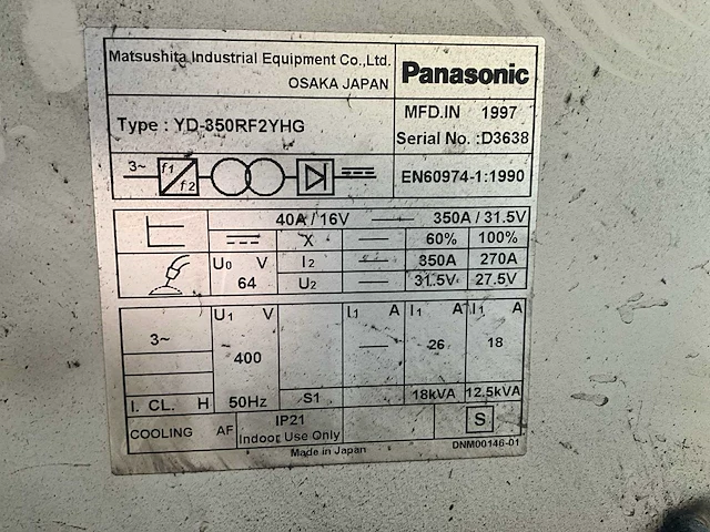 1999 panasonic pana star rfii 350 lasapparaat - afbeelding 14 van  22