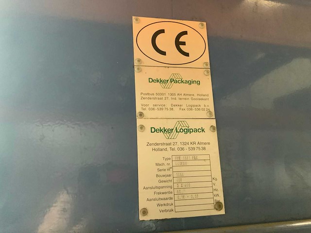 1999 pme rekfix pm e palletfoliewikkelaar - afbeelding 3 van  3