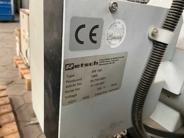 1999 retsch sm100 laboratorium messenmolen - afbeelding 6 van  6