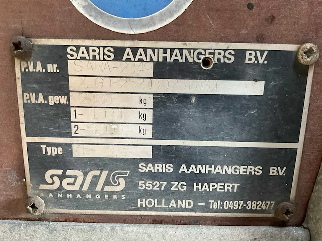 1999 saris f aanhangwagen - afbeelding 3 van  11