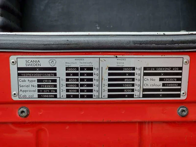 1999 scania r124-420 haakarm vrachtwagen - afbeelding 20 van  27
