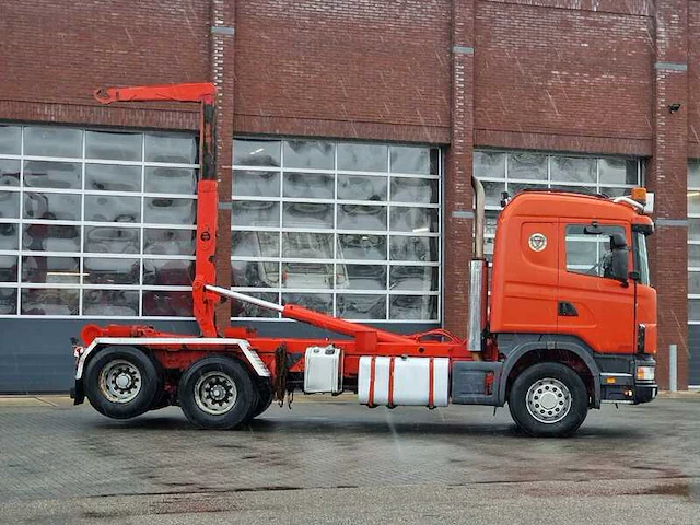 1999 scania r124-420 haakarm vrachtwagen - afbeelding 24 van  27