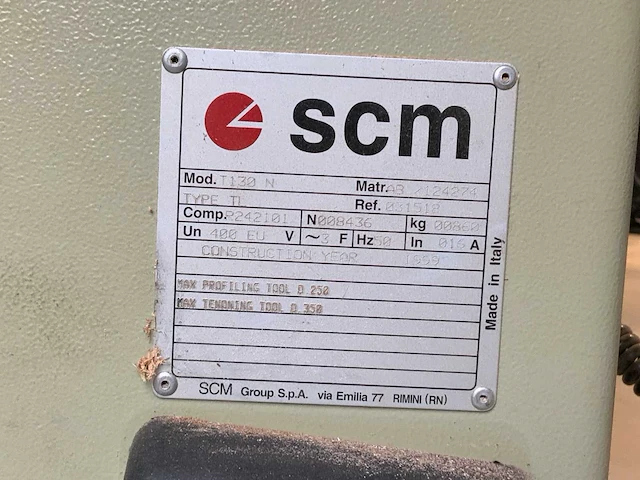 1999 scm t 130 n tafelfreesmachine - afbeelding 8 van  16