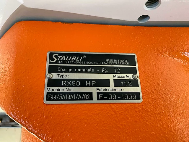 1999 staubli rx90 hp industriële robot - afbeelding 2 van  18
