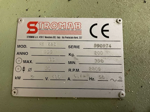 1999 stromab rs 650 radiaalafkortzaagmachine - afbeelding 8 van  8