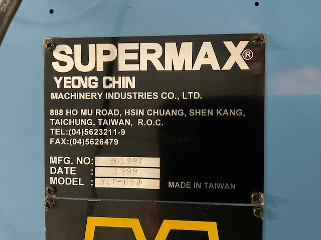 1999 supermax ycm-v65a cnc freesmachine - afbeelding 24 van  25