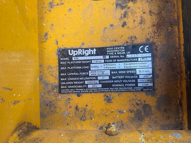 1999 upricht x 26 hoogwerker - afbeelding 7 van  8