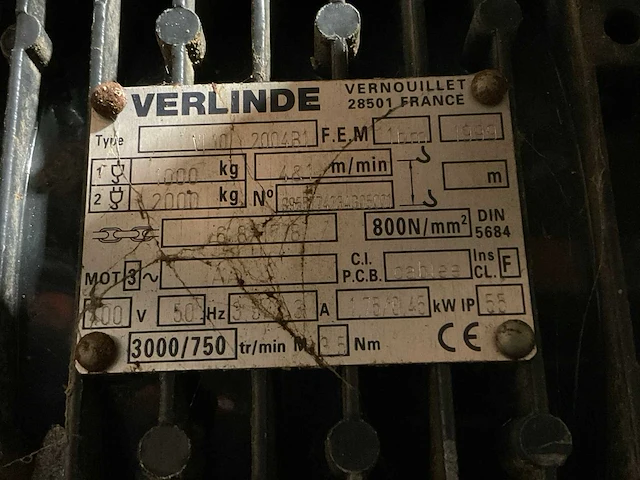 1999 verlinde vl10 kettingtakel - afbeelding 4 van  4