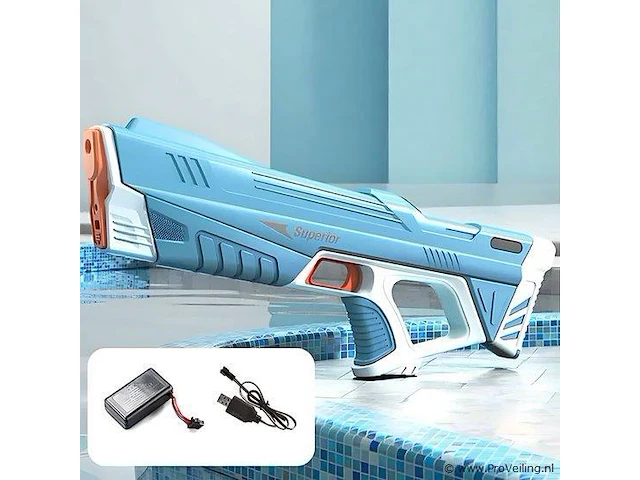 1x automatisch waterpistool - 250ml capaciteit - blauw - afbeelding 1 van  4