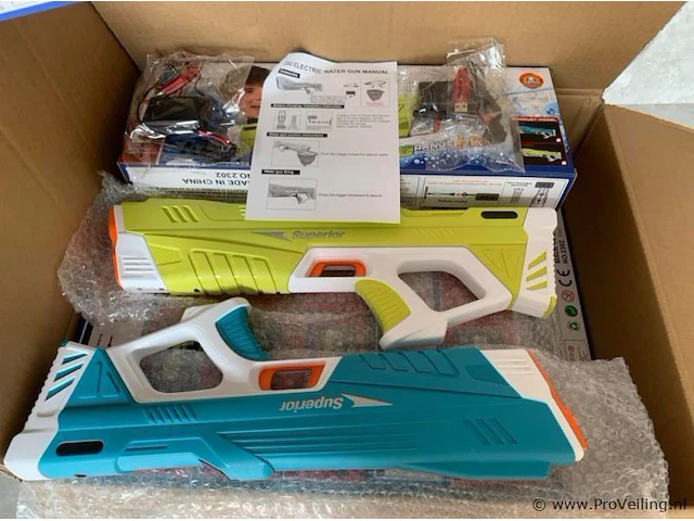 1x automatisch waterpistool - 250ml capaciteit - blauw - afbeelding 4 van  4