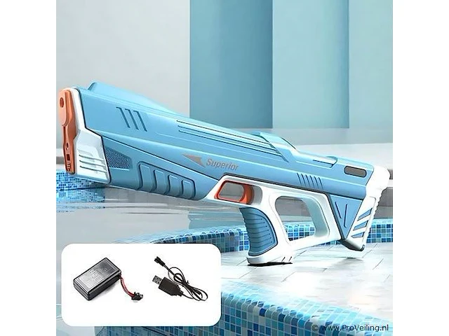 1x automatisch waterpistool - 250ml capaciteit - blauw - afbeelding 1 van  4