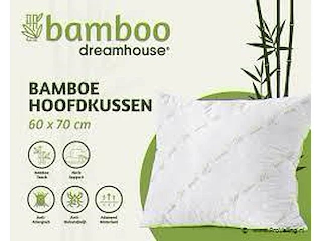 1x bamboo hoofdkussen 60x 70cm - afbeelding 1 van  4