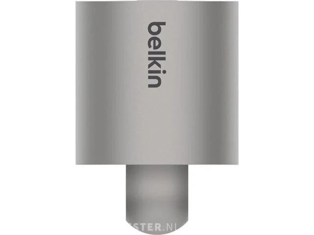 1x belkin slotadapter voor mac pro - adapter voor veiligheidsslot - driedelig rvs ontwerp - zilver belkin - afbeelding 2 van  4