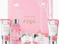 1x body & earth verjaardag cadeau geschenk gift set rose