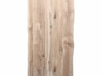1x boomstam tafel eiken - 260x100 cm - massief eiken - spinpoot metaal 5x10 - afbeelding 2 van  3