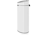1x brabantia touch bin afvalemmer 40 liter met kunststof binnenemmer - white brabantia - afbeelding 2 van  3