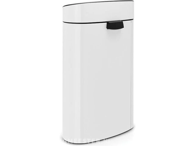1x brabantia touch bin afvalemmer 40 liter met kunststof binnenemmer - white brabantia - afbeelding 3 van  3