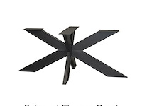 1x deens ovaal tafel eiken - verjongde rand - 220x115 cm - massief eiken - spinpoot metaal 5x10 - afbeelding 5 van  5