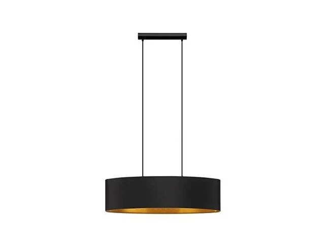 1x eglo zaragoza hanglamp - e27 - 78 cm - zwart/goud eglo - afbeelding 1 van  4