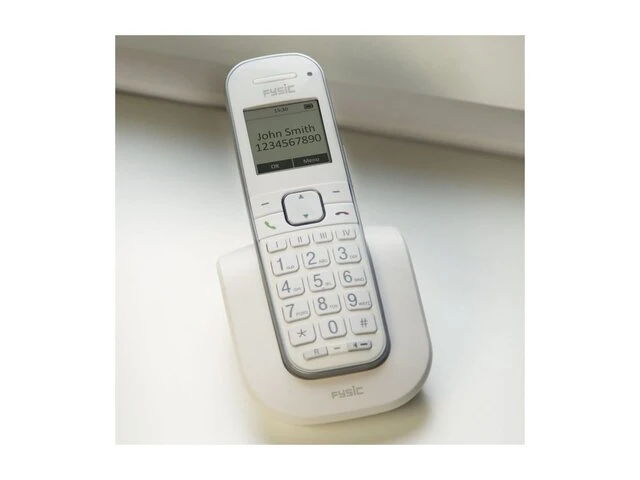 1x fysic seniorentelefoon draadloos fx-9000 enkel wit fysic - afbeelding 2 van  3