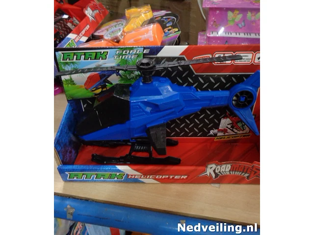 1x helicopter blauw - afbeelding 1 van  3