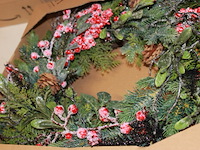 1x kers decoratie krans - afbeelding 3 van  5