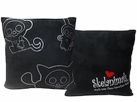 1x kussen skelanimals zwart 40 x 40 cm - afbeelding 2 van  2