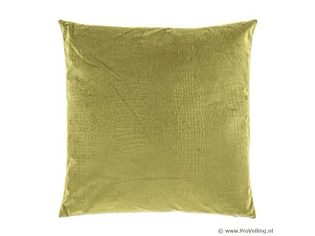 1x kussen unique living kussen olijfgroen 45 x 45 cm - afbeelding 1 van  1