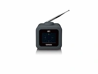 1x lenco dab+/fm wekkerradio - antraciet lenco - afbeelding 2 van  5